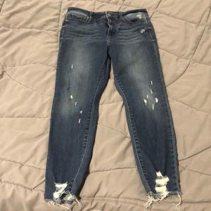 Eunina Jeans distressed raw hem
